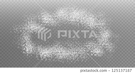 A visually appealing abstract white powder scattering on a transparent background, ideal for art and design A visually appealing abstract white powder scattering on a transparent background, ideal for art and design 125137187