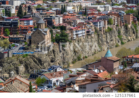 Cityscape view of Tbilisi, the capital of Georgia 125137661