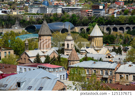 Cityscape view of Tbilisi, the capital of Georgia 125137671