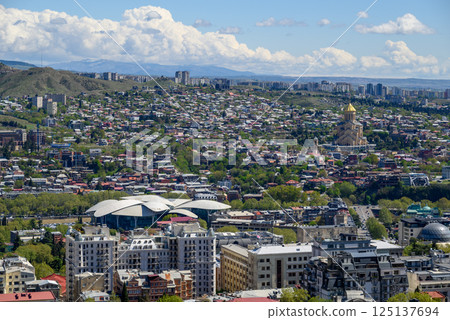 Cityscape view of Tbilisi, the capital of Georgia 125137694