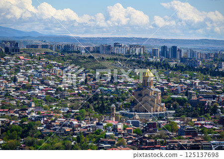 Cityscape view of Tbilisi, the capital of Georgia 125137698