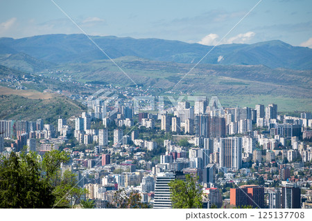 Cityscape view of Tbilisi, the capital of Georgia 125137708