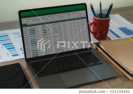 A professional analyst uses digital software and A professional analyst uses digital software and 125138282