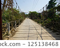 A dilapidated bridge in Laos 125138468