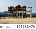House under construction in Laos 125138470