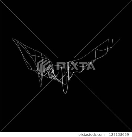 Cobweb frame isolated on dark background, spider web tangled thread border hanging, Halloween and gothic vector symbol Cobweb frame isolated on dark background, spider web tangled thread border hanging, Halloween and gothic vector symbol 125138669