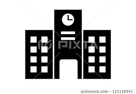 Simple school icon Simple school icon 125138941