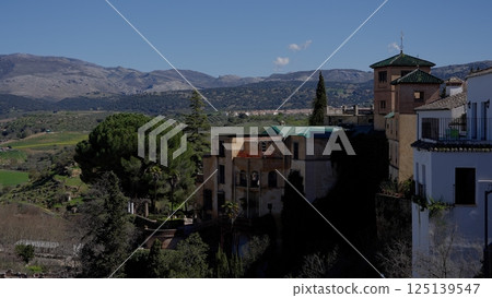 Ronda, Spain, cityscape overlooking El Tajo gorge Ronda, Spain, cityscape overlooking El Tajo gorge 125139547