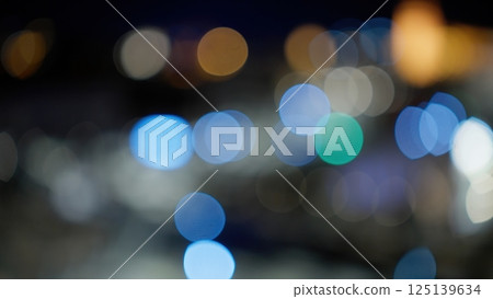 Colorful bokeh lights creating a mesmerizing abstract background at night Colorful bokeh lights creating a mesmerizing abstract background at night 125139634