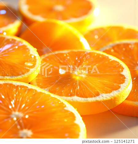 Juicy orange cross section Juicy orange cross section 125141271