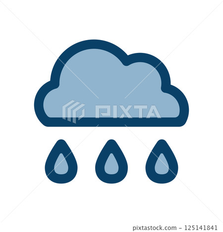 Rain cloud icon illustration 125141841