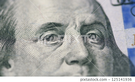 A detailed CloseUp view of a Hundred Dollar Bill showing the Federal Reserve Note clearly A detailed CloseUp view of a Hundred Dollar Bill showing the Federal Reserve Note clearly 125141936