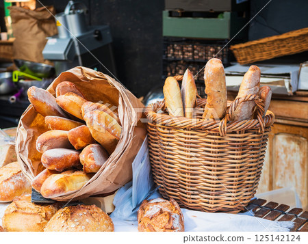French bread, Paris bakery 125142124