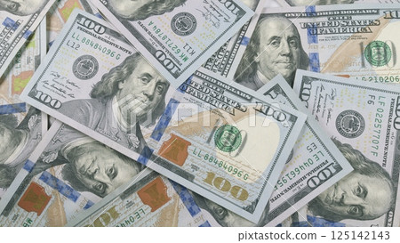 An astonishing array of stacks filled with plentiful Hundred Dollar Bills in abundance 125142143
