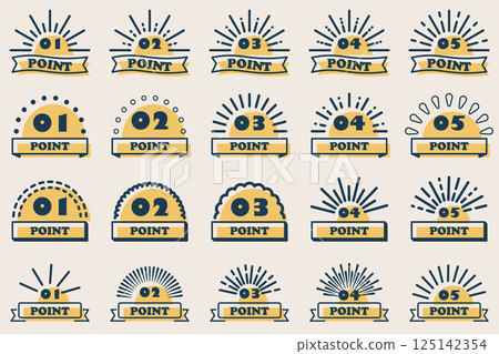 Illustration material: various frames, headings, speech bubbles Illustration material: various frames, headings, speech bubbles 125142354