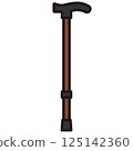 Simple illustration of a T-shaped cane 125142360
