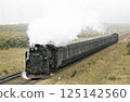 A Showa-era steam locomotive brought back to life in color: A coal freight train hurtles along the Muroran Main Line 125142560
