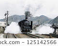 Showa era records revived in color: Bantan Line, steam locomotive departing Teramae Station 125142566