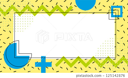 Retro & pop frames. Memphis backgrounds. Fun wallpapers. 125142876