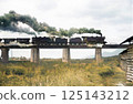 Revived in color: A limestone freight train hauling multiple units on the Tagawa Line in the past 125143212