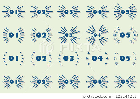 Illustration material: various frames, headings, speech bubbles Illustration material: various frames, headings, speech bubbles 125144215