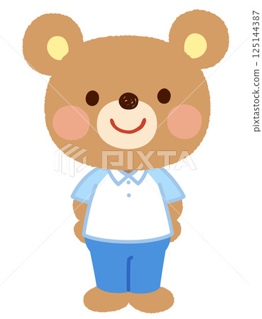 Cute bear character staff clerk Cute bear character staff clerk 125144387