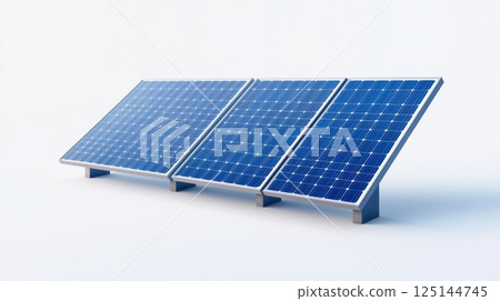 Solar panels on a white background 125144745