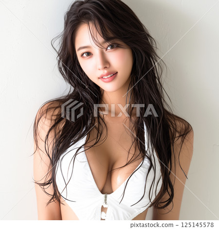 Woman in swimsuit studio shot 125145578