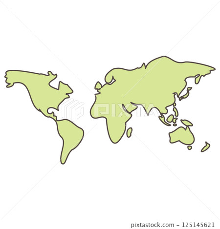 世界地圖線描2 世界地圖線描2 125145621