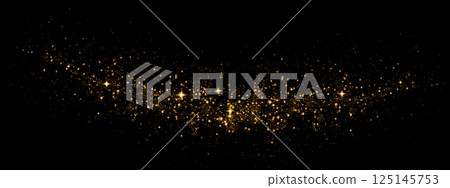 An Exquisite and Elegant Golden Sparkle Background that is Perfectly Designed for Creative Projects and Various Designs 125145753