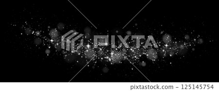 Stardust and Cosmic Glitter adorn a Dark Background, Evoking the Beauty of the Universe Above and Beyond 125145754