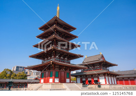 大阪市天王寺區四天王寺五重塔及本堂 125145768