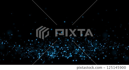 Experience the captivating blue sparkle effect set against a dark background for stunning and mesmerizing visuals 125145900