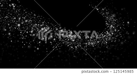 A Stunning and Dazzling Galaxy Overflowing with Numerous Glittering Stars Captured Against a Deep, Dark Background Sky 125145985