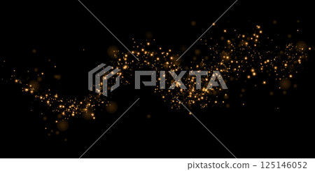 Golden Sparkle Dust on Black Background Perfect for Designing Extraordinary Party and Celebration Events Golden Sparkle Dust on Black Background Perfect for Designing Extraordinary Party and Celebration Events 125146052