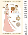 Illustration of a woman in a wedding dress etc. 01 125146473