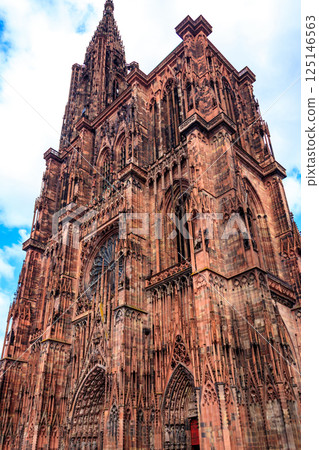 Strasbourg Cathedral or the Cathedral of Our Lady of Strasbourg in Strasbourg, France 125146563