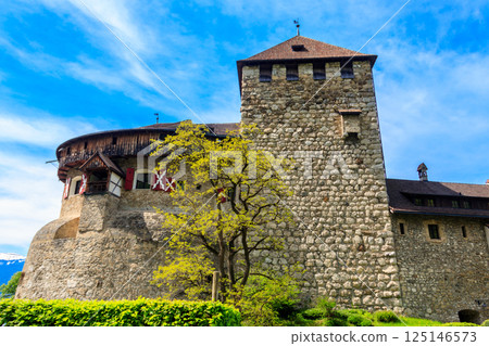Medieval castle in Vaduz, Liechtenstein, Europe Medieval castle in Vaduz, Liechtenstein, Europe 125146573