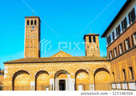 Basilica of Sant'Ambrogio in Milan, Italy Basilica of Sant'Ambrogio in Milan, Italy 125146589