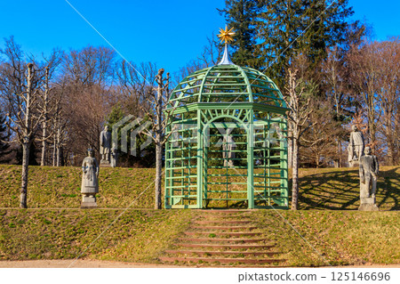 Valley of the Norsemen at the palace gardens of Fredensborg palace in Denmark Valley of the Norsemen at the palace gardens of Fredensborg palace in Denmark 125146696