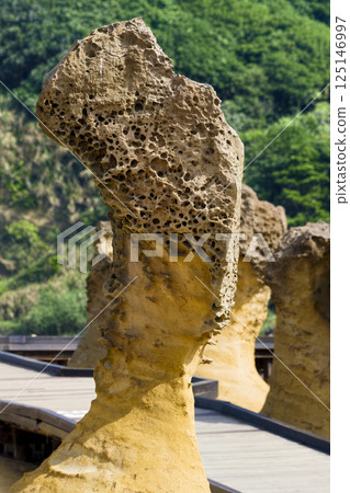 Mushroom rocks in the Yehliu Geopark, Taiwan 125146997