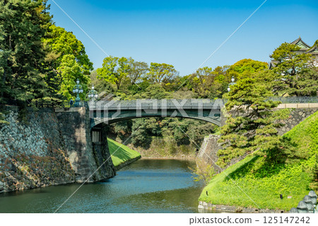 晴朗的日子裡的皇居二重橋 晴朗的日子裡的皇居二重橋 125147242