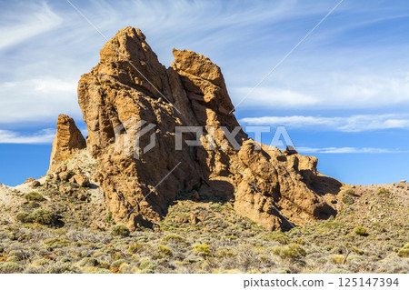 Rock formation near Teide volcano, Tenerife 125147394