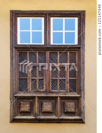 Tenerife typical window with woodwork Tenerife typical window with woodwork 125147449