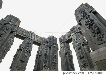 Chronicle of Georgia monument recording the history of Georgia by sculptor Zurab Tsereteli in Tbilisi, Georgia 125148005