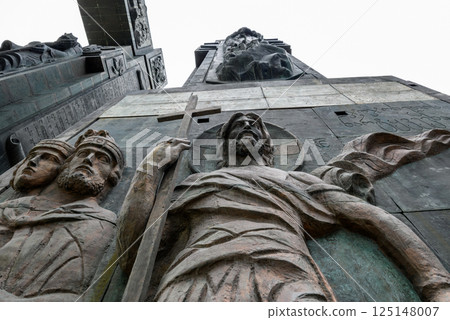 Chronicle of Georgia monument recording the history of Georgia by sculptor Zurab Tsereteli in Tbilisi, Georgia Chronicle of Georgia monument recording the history of Georgia by sculptor Zurab Tsereteli in Tbilisi, Georgia 125148007