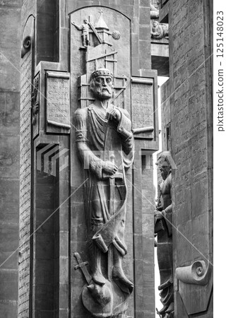 Chronicle of Georgia monument recording the history of Georgia by sculptor Zurab Tsereteli in Tbilisi, Georgia Chronicle of Georgia monument recording the history of Georgia by sculptor Zurab Tsereteli in Tbilisi, Georgia 125148023