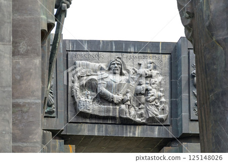 Chronicle of Georgia monument recording the history of Georgia by sculptor Zurab Tsereteli in Tbilisi, Georgia Chronicle of Georgia monument recording the history of Georgia by sculptor Zurab Tsereteli in Tbilisi, Georgia 125148026