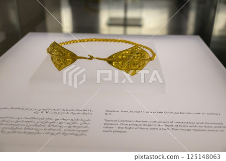 Archaeological Treasury Exhibition of ancient artifacts in Georgian National Museum in Tbilisi, capital of Georgia 125148063