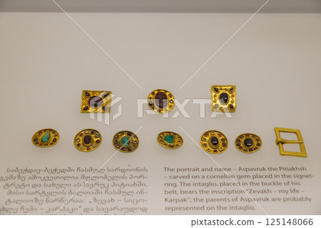 Archaeological Treasury Exhibition of ancient artifacts in Georgian National Museum in Tbilisi, capital of Georgia Archaeological Treasury Exhibition of ancient artifacts in Georgian National Museum in Tbilisi, capital of Georgia 125148066